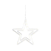 Lumineo BO Micro-Led Acrylic Deco Star Light 35 x 34cm - Clear/Warm White